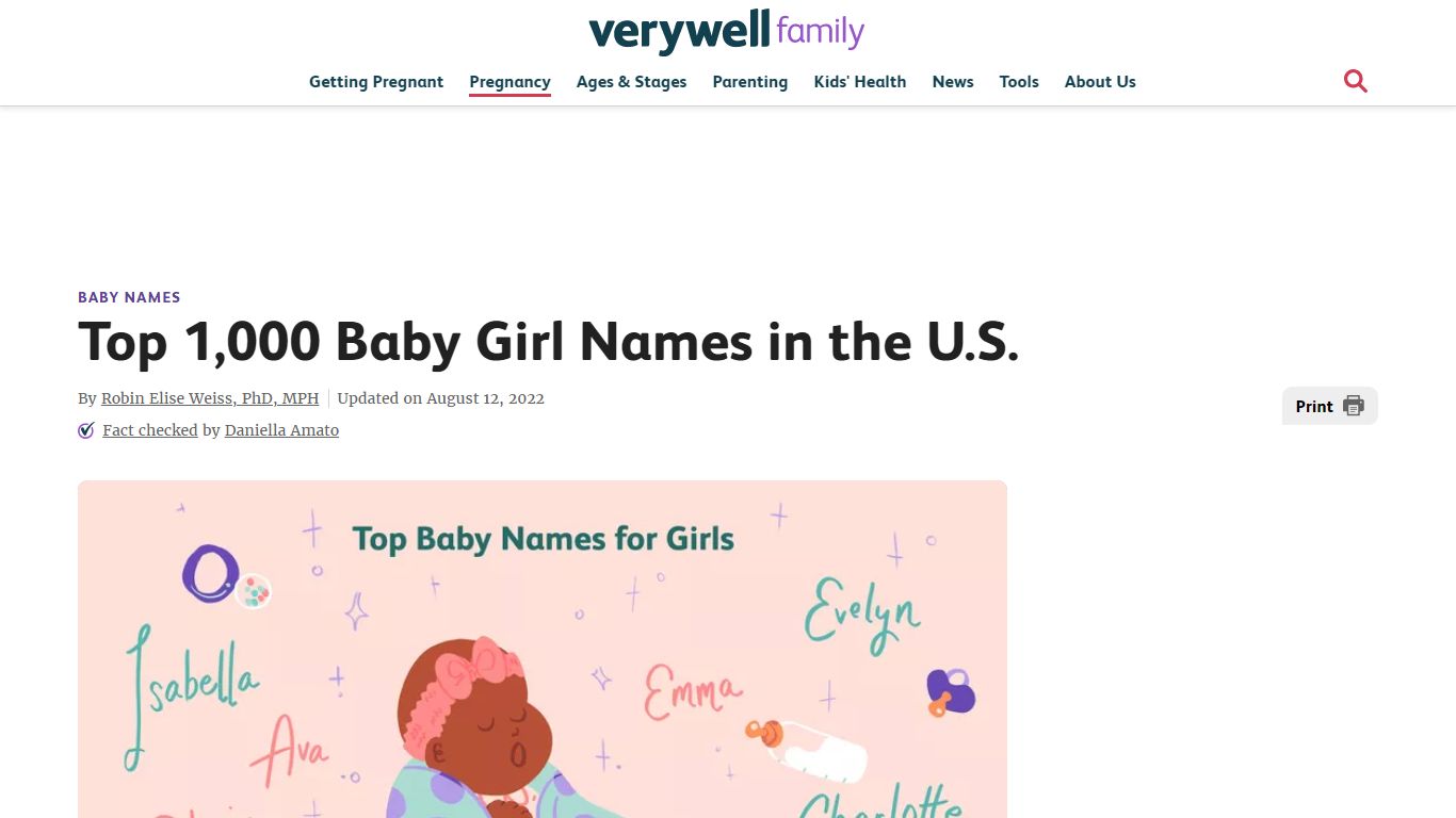 Top 1,000 Baby Girl Names in the U.S. - Verywell Family