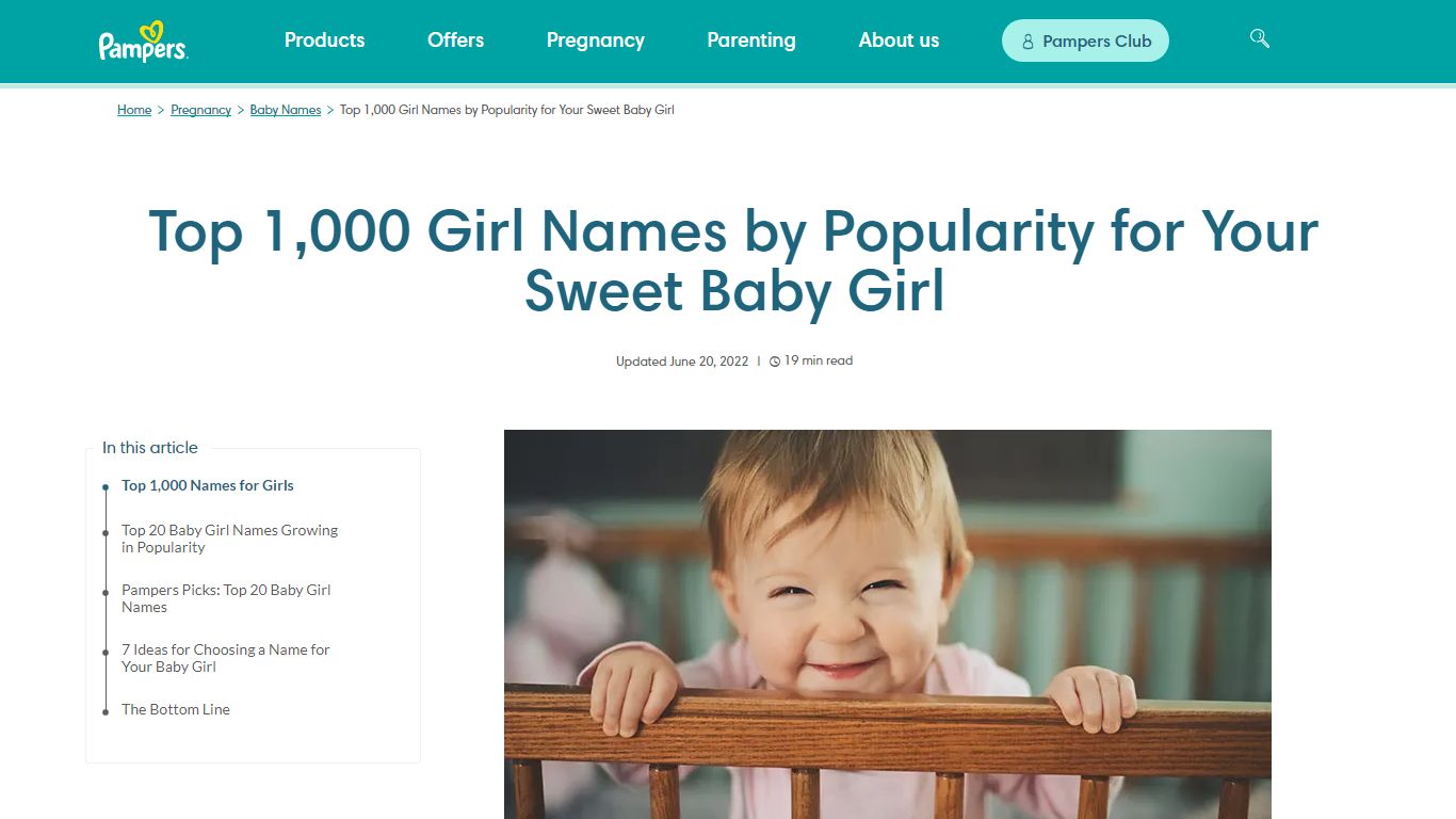Top 1,000 Girl Names for Your Baby Girl in 2022 | Pampers